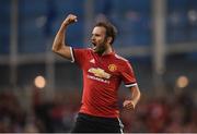 2 August 2017; Juan Mata of Manchester United celebrates after scoring his side's second goal during the International Champions Cup match between Manchester United and Sampdoria at the Aviva Stadium in Dublin. Photo by David Fitzgerald/Sportsfile