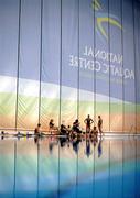 11 April 2012; The USA Synchronised Swim Team take a break from training during a Media Day, National Aquatic Centre, Abbotstown, Dublin. Picture credit: Brian Lawless / SPORTSFILE