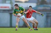 11 April 2012; Shane O'Carroll, Kerry, in action against John Cronin, Cork. Cadbury Munster GAA Football Under 21 Championship Final, Kerry v Cork, Austin Stack Park, Tralee, Co. Kerry. Picture credit: Diarmuid Greene / SPORTSFILE