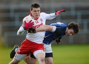11 April 2012; Connor McAliskey, Tyrone, in action against Conor Moynagh, Cavan. Cadbury Ulster GAA Football Under 21 Championship Final, Tyrone v Cavan, Brewster Park, Enniskillen, Co. Fermanagh. Picture credit: Oliver McVeigh / SPORTSFILE