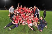 11 April 2012; Cork players celebrate with the cup after victory over Kerry. Cadbury Munster GAA Football Under 21 Championship Final, Kerry v Cork, Austin Stack Park, Tralee, Co. Kerry. Picture credit: Diarmuid Greene / SPORTSFILE