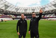 3 August 2017; Thomas Barr, left, and Brian Gregan of Ireland ahead of the start of the 16th IAAF World Athletics Championships at the London Stadium in London, England. Photo by Stephen McCarthy/Sportsfile