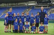 2 August 2017; Devin Toner and Josh Van der Flier of Leinster pictured with kids during a Bank of Ireland Leinster Rugby Summer Camp at Donnybrook Stadium in Donnybrook, Dublin. Photo by David Fitzgerald/Sportsfile