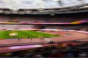 4 August 2017; Athletes compete in the third preliminary round of the Men's 100m event during day one of the 16th IAAF World Athletics Championships at the London Stadium in London, England. Photo by Stephen McCarthy/Sportsfile