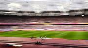 4 August 2017; Athletes compete in the third preliminary round of the Men's 100m event during day one of the 16th IAAF World Athletics Championships at the London Stadium in London, England. Photo by Stephen McCarthy/Sportsfile