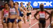 4 August 2017; Ciara Mageean of Ireland approaches the finish line during round one of the Women's 1500m event during day one of the 16th IAAF World Athletics Championships at the London Stadium in London, England. Photo by Stephen McCarthy/Sportsfile