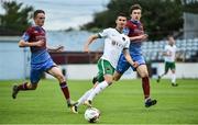 4 August 2017; Shane Griffin of Cork City in action against Thomas Byrne and Jake Hyland of Drogheda United during the SSE Airtricity League Premier Division match between Drogheda United and Cork City at United Park in Louth. Photo by David Maher/Sportsfile