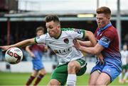 4 August 2017; Conor Ellis of Cork City in action against Stephen Dunne of Drogheda United during the SSE Airtricity League Premier Division match between Drogheda United and Cork City at United Park in Louth. Photo by David Maher/Sportsfile