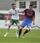 4 August 2017; Sean Brennan of Drogheda United in action against Garry Buckley of Cork City during the SSE Airtricity League Premier Division match between Drogheda United and Cork City at United Park in Louth. Photo by David Maher/Sportsfile