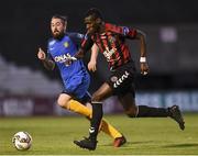 4 August 2017; Ismahil Akinade of Bohemians in action against Mark Salmon of Bray Wanderers during the SSE Airtricity League Premier Division match between Bohemians and Bray Wanderers at Dalymount Park in Dublin. Photo by Matt Browne/Sportsfile