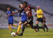 4 August 2017; Ismahil Akinade of Bohemians in action against Mark Salmon of Bray Wanderers during the SSE Airtricity League Premier Division match between Bohemians and Bray Wanderers at Dalymount Park in Dublin. Photo by Matt Browne/Sportsfile
