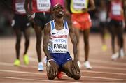 4 August 2017; Mo Farah of Great Britain after winning the final of the Men's 10,000m event during day one of the 16th IAAF World Athletics Championships at the London Stadium in London, England. Photo by Stephen McCarthy/Sportsfile