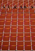 5 August 2017; Athletes compete in the 100m hurdle heats of the Women's Heptathlon event during day two of the 16th IAAF World Athletics Championships at the London Stadium in London, England. Photo by Stephen McCarthy/Sportsfile