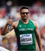 5 August 2017; Brian Gregan of Ireland after finishing third in his heat of the Men's 400m event during day two of the 16th IAAF World Athletics Championships at the London Stadium in London, England. Photo by Stephen McCarthy/Sportsfile
