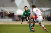 14 April 2012; Miah Nikora, Connacht, in action against Neil McComb, Ulster. Celtic League, Connacht v Ulster, Sportsground, Galway. Picture credit: Barry Cregg / SPORTSFILE