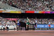 5 August 2017; Brian Gregan of Ireland, centre, approaches the line to finished third in round 1 of the Men's 400m event during day two of the 16th IAAF World Athletics Championships at the London Stadium in London, England. Photo by Stephen McCarthy/Sportsfile