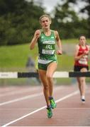 5 August 2017; Laura Nicholson, Ireland, on her way to winning the Under 18 Girl's 1500m Steeplechase event, during the Celtic Games Track and Field at Morton Stadium in Santry, Dublin. Photo by Tomás Greally/Sportsfile