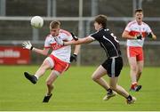 5 August 2017; Oisin McWilliams of Derry in action against Niall Colsh of Sligo during the Electric Ireland All-Ireland GAA Football Minor Championship Quarter-Final match between Derry and Sligo at Mac Cumhaill Park in Ballybofey, Donegal. Photo by Oliver McVeigh/Sportsfile