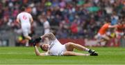 5 August 2017; Cathal McCarron of Tyrone reacts to an injury in the first minute during the GAA Football All-Ireland Senior Championship Quarter-Final match between Tyrone and Armagh at Croke Park in Dublin. Photo by Ray McManus/Sportsfile