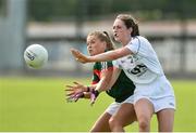 5 August 2017; Rachel Reidy of Kildare in action against Sarah Rowe of Mayo during the TG4 All Ireland Senior Championship - Qualifier 4 match between Mayo and Kildare at Duggan Park in Ballinasloe, Co. Galway. Photo by Diarmuid Greene/Sportsfile