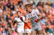 5 August 2017; Peter Harte of Tyrone celebrates after scoring his side's first goal of the game during the GAA Football All-Ireland Senior Championship Quarter-Final match between Tyrone and Armagh at Croke Park in Dublin. Photo by Ramsey Cardy/Sportsfile