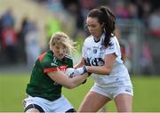5 August 2017; Cora Staunton of Mayo in action against Grace Clifford of Kildare during the TG4 All Ireland Senior Championship - Qualifier 4 match between Mayo and Kildare at Duggan Park in Ballinasloe, Co. Galway. Photo by Diarmuid Greene/Sportsfile