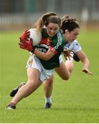 5 August 2017; Doireann Hughes of Mayo in action against Rachel Reidy of Kildare during the TG4 All Ireland Senior Championship - Qualifier 4 match between Mayo and Kildare at Duggan Park in Ballinasloe, Co. Galway. Photo by Diarmuid Greene/Sportsfile