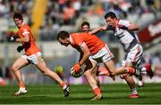 5 August 2017; Brendan Donaghy of Armagh in action against Sean Cavanagh of Tyrone during the GAA Football All-Ireland Senior Championship Quarter-Final match between Tyrone and Armagh at Croke Park in Dublin. Photo by Ramsey Cardy/Sportsfile