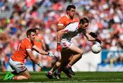 5 August 2017; Conall McCann of Tyrone is tackled by Stefan Campbell of Armagh during the GAA Football All-Ireland Senior Championship Quarter-Final match between Tyrone and Armagh at Croke Park in Dublin. Photo by Ramsey Cardy/Sportsfile