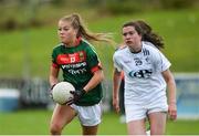 5 August 2017; Sarah Rowe of Mayo in action against Dervla McGinn of Kildare during the TG4 All Ireland Senior Championship - Qualifier 4 match between Mayo and Kildare at Duggan Park in Ballinasloe, Co. Galway. Photo by Diarmuid Greene/Sportsfile