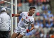 5 August 2017; David Mulgrew of Tyrone celebrates after scoring his side's second goalduring the GAA Football All-Ireland Senior Championship Quarter-Final match between Tyrone and Armagh at Croke Park in Dublin. Photo by Daire Brennan/Sportsfile
