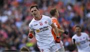 5 August 2017; David Mulgrew of Tyrone celebrates the third goal in the 63rd minute during the GAA Football All-Ireland Senior Championship Quarter-Final match between Tyrone and Armagh at Croke Park in Dublin. Photo by Ray McManus/Sportsfile