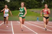 5 August 2017; Alana ryan of Ireland on her way to winning the Under 18 Girl's 200m event during the Celtic Games Track and Field at Morton Stadium in Santry, Dublin. Photo by Tomás Greally/Sportsfile