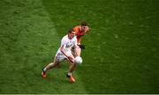 5 August 2017; Peter Harte of Tyrone in action against Anthony Duffy of Armagh during the GAA Football All-Ireland Senior Championship Quarter-Final match between Tyrone and Armagh at Croke Park in Dublin. Photo by Daire Brennan/Sportsfile