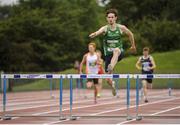 5 August 2017; Jack Mitchell, Ireland, on his way to winning the Under 18 Boy's 400m Hurdles event, during the Celtic Games Track and Field at Morton Stadium in Santry, Dublin. Photo by Tomás Greally/Sportsfile