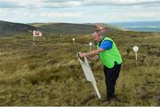 5 August 2017; Poc Fada official Pat McGinn checks the scores during the 2017 M Donnelly GAA All-Ireland Poc Fada Finals in the Annaverna Mountain, Ravensdale, Co Louth. Photo by Piaras Ó Mídheach/Sportsfile