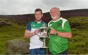 5 August 2017; Tadhg Haran of Galway with Corn Setanta after winning the Senior Hurling event with Poc Fada sponsor Martin Donnelly of MD Sport after the 2017 M Donnelly GAA All-Ireland Poc Fada Finals in the Annaverna Mountain, Ravensdale, Co Louth. Photo by Piaras Ó Mídheach/Sportsfile