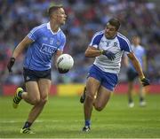 5 August 2017; Paul Mannion of Dublin in action against Drew Wylie of Monaghan during the GAA Football All-Ireland Senior Championship Quarter-Final match between Dublin and Monaghan at Croke Park in Dublin. Photo by Ray McManus/Sportsfile