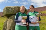 5 August 2017; Camogie winners, Susan Earner of Galway, senior event, left, and Molly Lynch of Cork, U16 event, after the 2017 M Donnelly GAA All-Ireland Poc Fada Finals in the Annaverna Mountain, Ravensdale, Co Louth. Photo by Piaras Ó Mídheach/Sportsfile