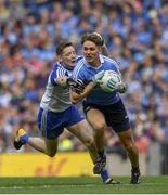 5 August 2017; Mick Fitzsimons of Dublin is tackled by Conor McManus of Monaghan during the GAA Football All-Ireland Senior Championship Quarter-Final match between Dublin and Monaghan at Croke Park in Dublin. Photo by Ramsey Cardy/Sportsfile