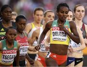 5 August 2017; Genzebe Dibaba of Ethopia competes in the semi-final of the Women's 1500m event during day two of the 16th IAAF World Athletics Championships at the London Stadium in London, England. Photo by Stephen McCarthy/Sportsfile
