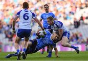 5 August 2017; Eoghan O'Gara of Dublin in action against Colin Walshe of Monaghan during the GAA Football All-Ireland Senior Championship Quarter-Final match between Dublin and Monaghan at Croke Park in Dublin. Photo by Ramsey Cardy/Sportsfile