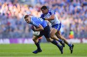 5 August 2017; Eoghan O'Gara of Dublin in action against Drew Wylie of Monaghan during the GAA Football All-Ireland Senior Championship Quarter-Final match between Dublin and Monaghan at Croke Park in Dublin. Photo by Ramsey Cardy/Sportsfile