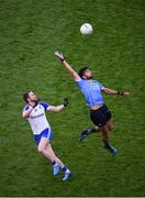 5 August 2017; Cian O'Sullivan of Dublin in action against Owen Duffy of Monaghan during the GAA Football All-Ireland Senior Championship Quarter-Final match between Dublin and Monaghan at Croke Park in Dublin. Photo by Daire Brennan/Sportsfile