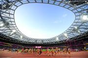 5 August 2017; Athletes compete in the final of the Women's 10,000m event during day two of the 16th IAAF World Athletics Championships at the London Stadium in London, England. Photo by Stephen McCarthy/Sportsfile