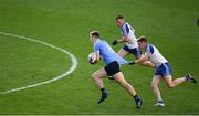 5 August 2017; Brian Fenton of Dublin in action against Fintan Kelly of Monaghan and Ryan McAnespie, centre, during the GAA Football All-Ireland Senior Championship Quarter-Final match between Dublin and Monaghan at Croke Park in Dublin. Photo by Ray McManus/Sportsfile