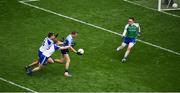 5 August 2017; Dean Rock of Dublin in action against Drew Wylie, left, and Colin Walshe of Monaghan during the GAA Football All-Ireland Senior Championship Quarter-Final match between Dublin and Monaghan at Croke Park in Dublin. Photo by Daire Brennan/Sportsfile
