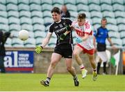 5 August 2017; Conall Ryan of Sligo in action against Sean McKeever of Derry  during the Electric Ireland All-Ireland GAA Football Minor Championship Quarter-Final match between Derry and Sligo at Mac Cumhaill Park in Ballybofey, Donegal. Photo by Oliver McVeigh/Sportsfile