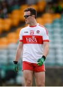 5 August 2017; Odhran Quinn of Derry wearing eye protection during the Electric Ireland All-Ireland GAA Football Minor Championship Quarter-Final match between Derry and Sligo at Mac Cumhaill Park in Ballybofey, Donegal. Photo by Oliver McVeigh/Sportsfile