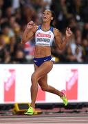 5 August 2017; Katarina Johnson-Thompson of Great Britain during the 200m of the Women's Heptathlon event during day two of the 16th IAAF World Athletics Championships at the London Stadium in London, England. Photo by Stephen McCarthy/Sportsfile